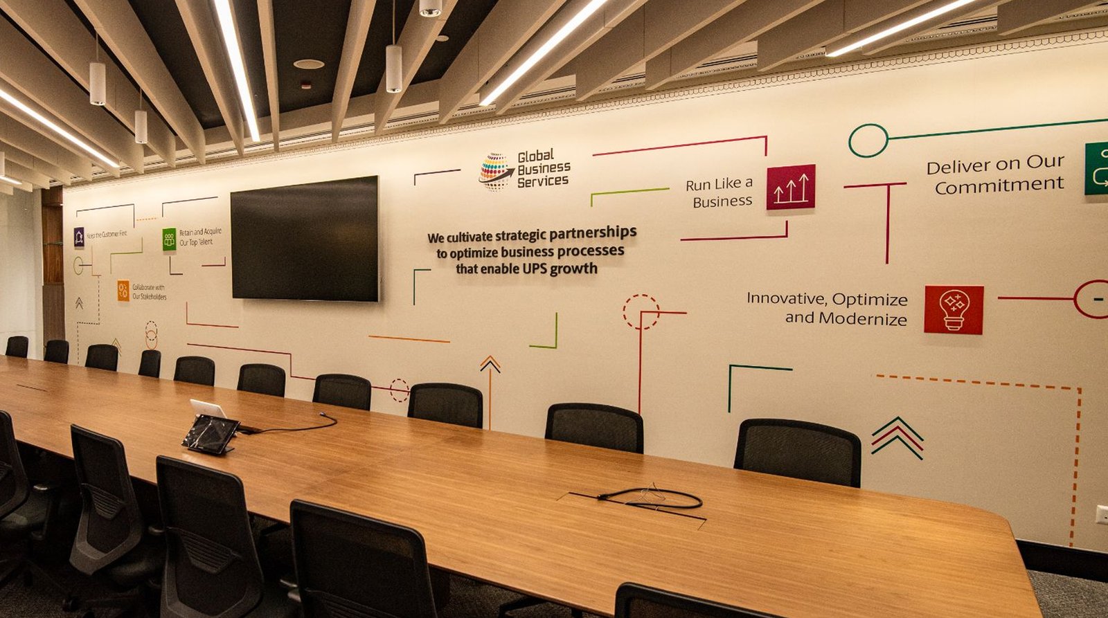 Office interior graphics